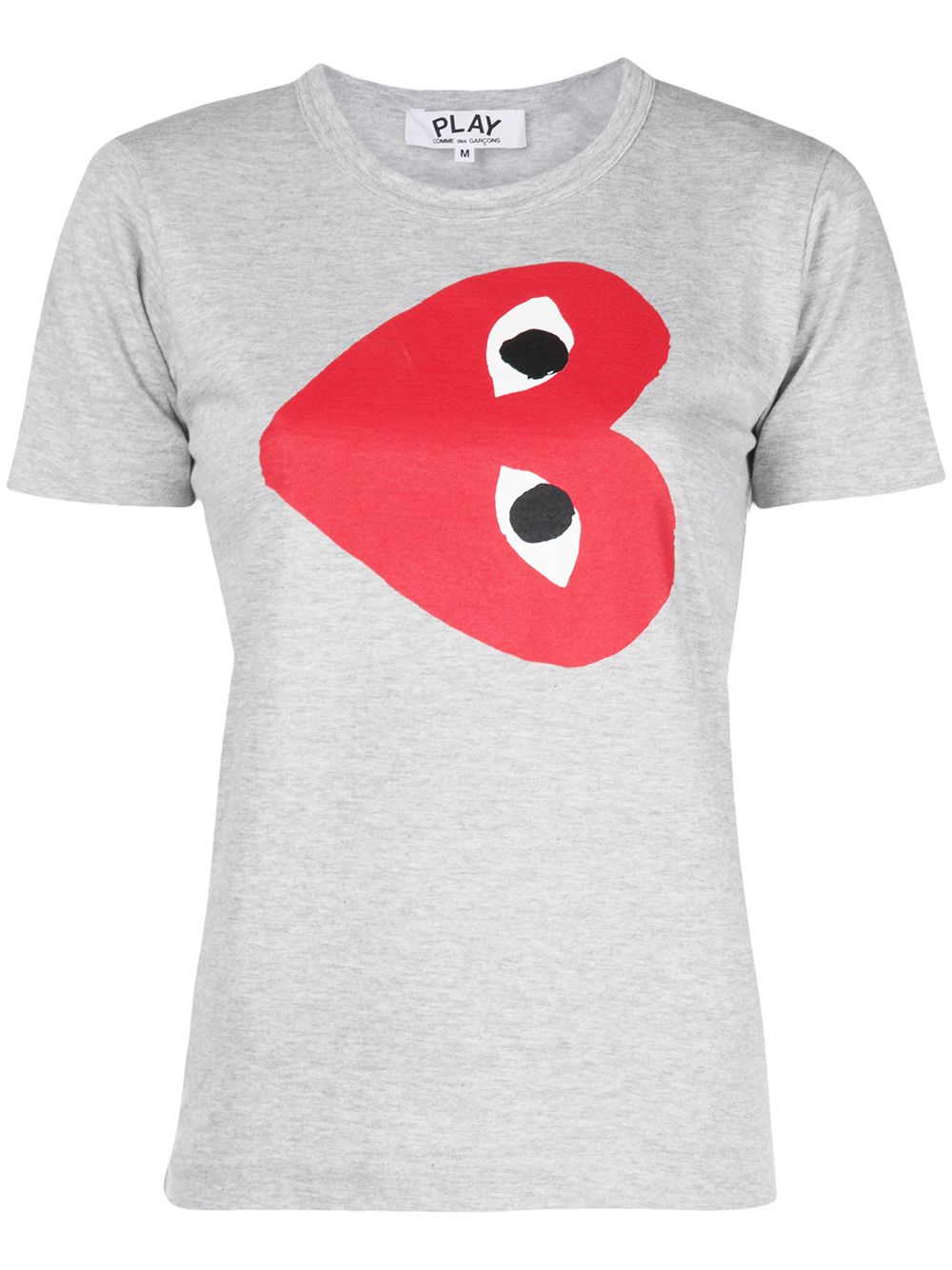 Comme Des Garçons Play logo印花T恤 - 灰色