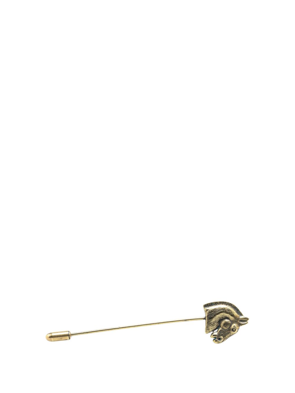 Hermès Pre-Owned 20th Century Gold Plated Large Cheval Pin costume brooch - 金色