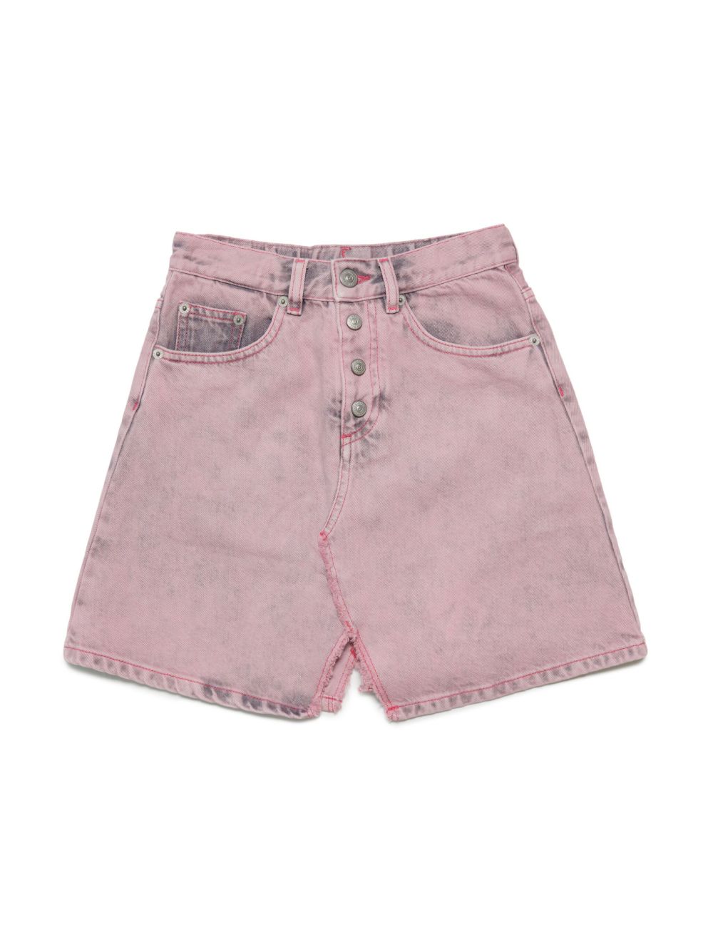 MM6 Maison Margiela Kids 标贴牛仔半身裙 - 粉色