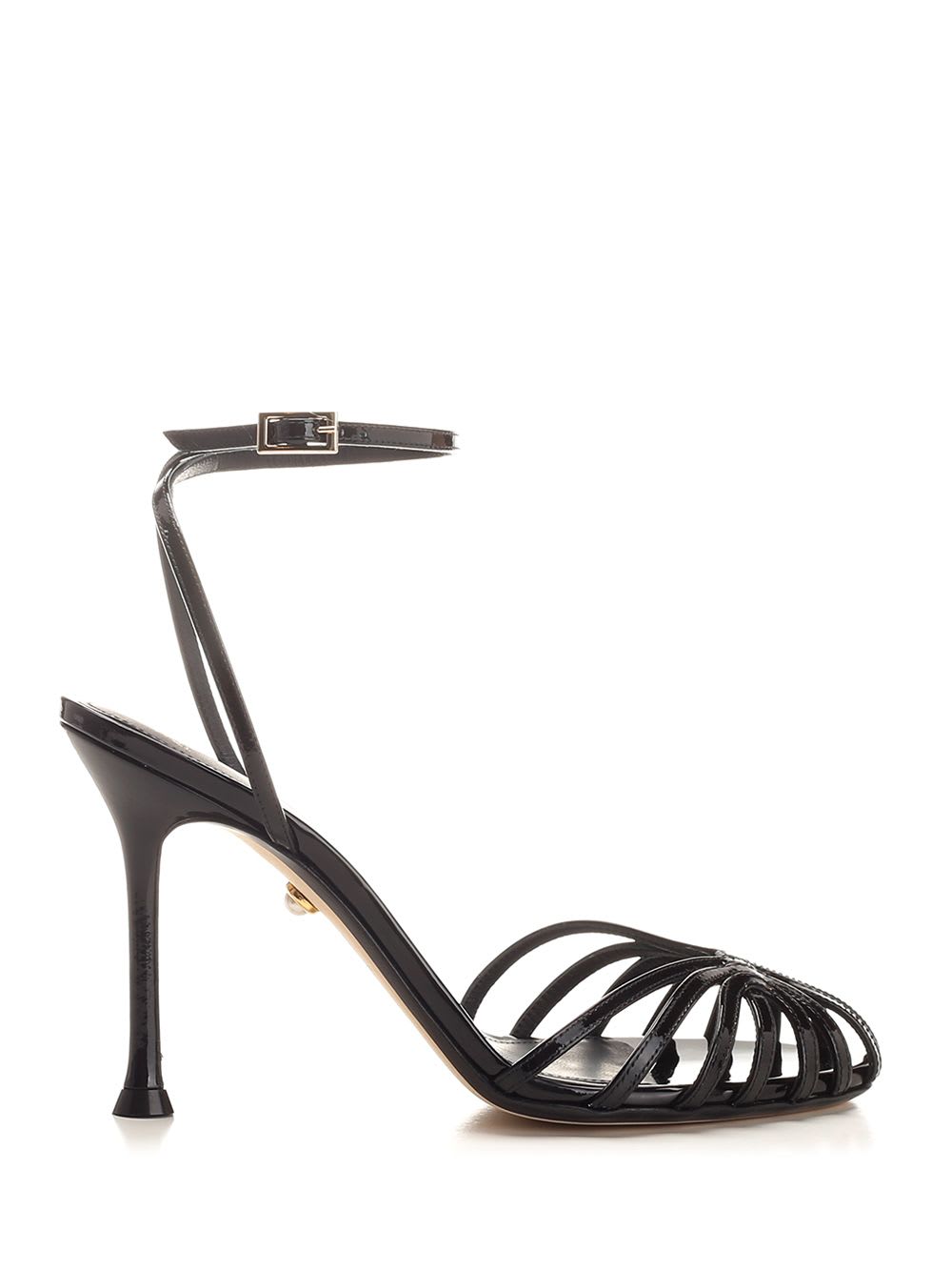 Alevì ally Patent Black Sandal