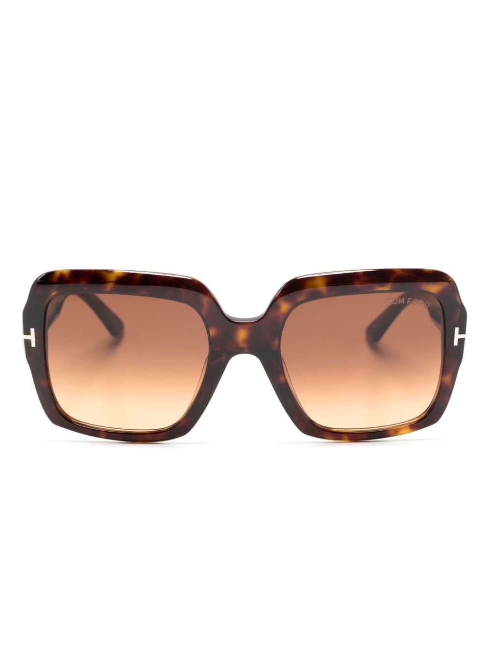 TOM FORD Eyewear Woodbury 方框太阳眼镜 - 褐色