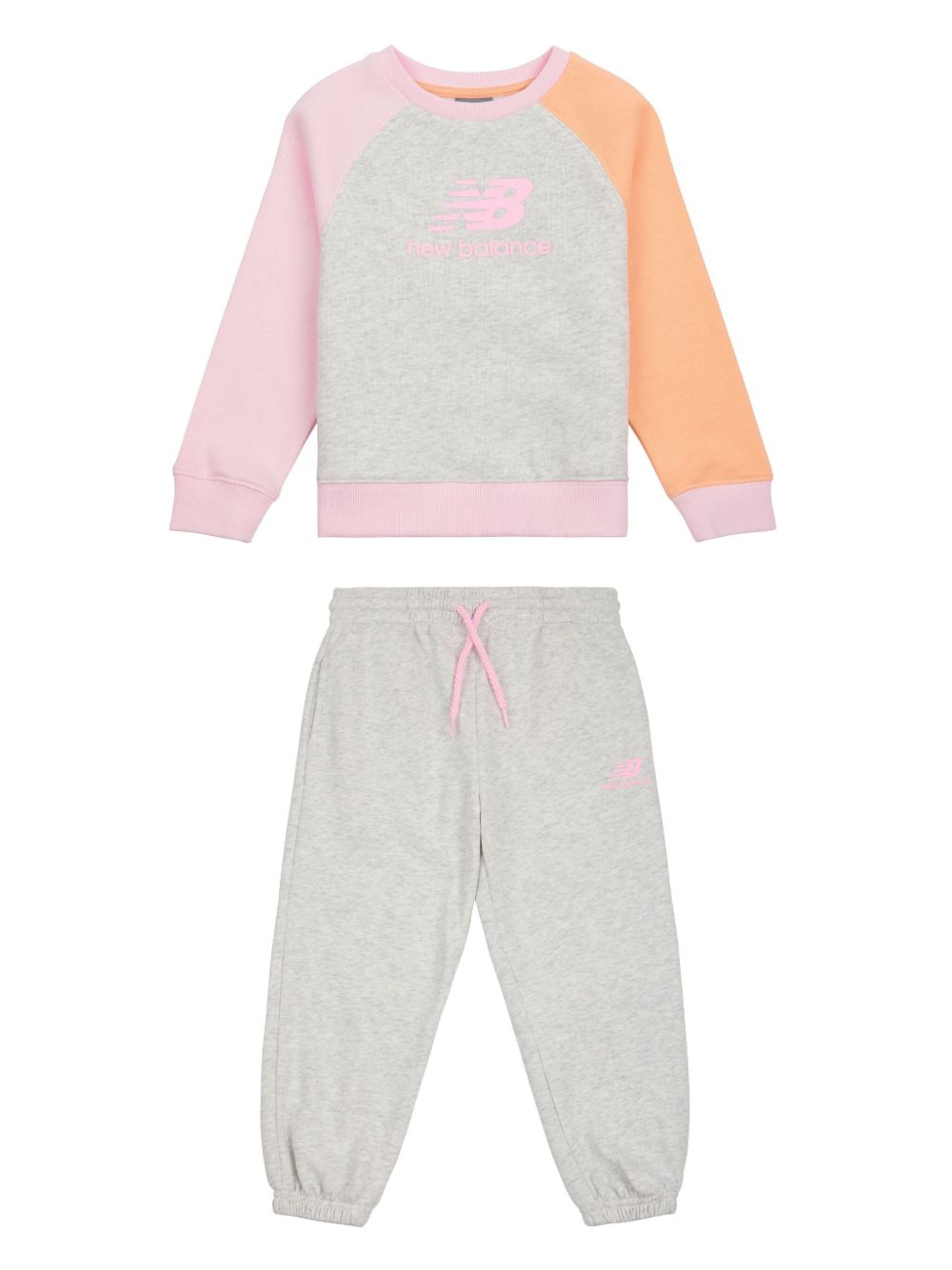New Balance Kids 拼色运动套装 - 灰色