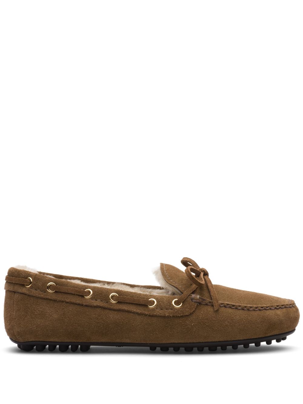 Car Shoe 绒面皮乐福鞋 - 褐色