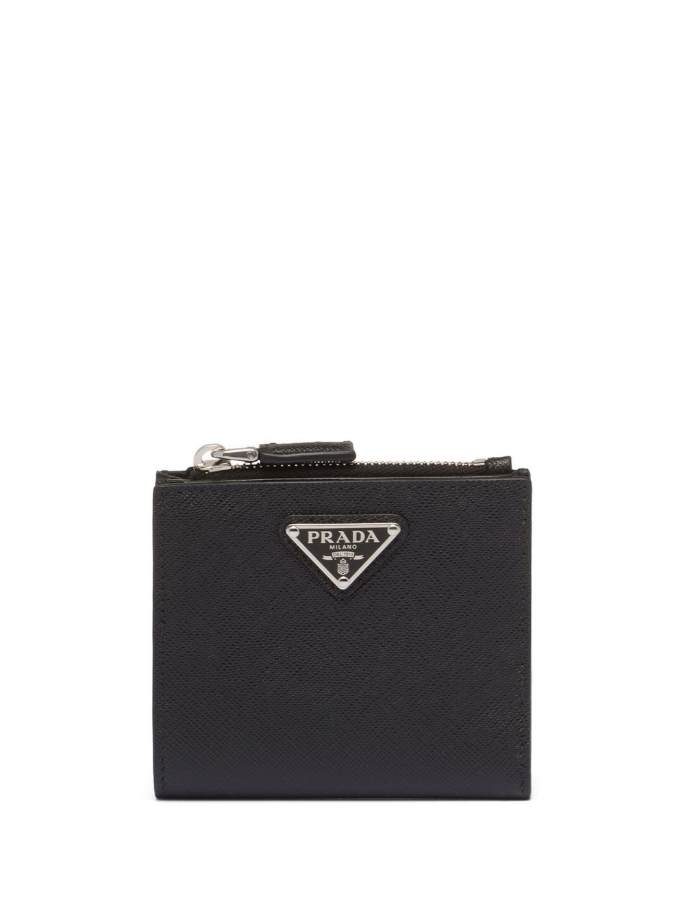 Prada Saffiano 皮质小号钱包 - 黑色