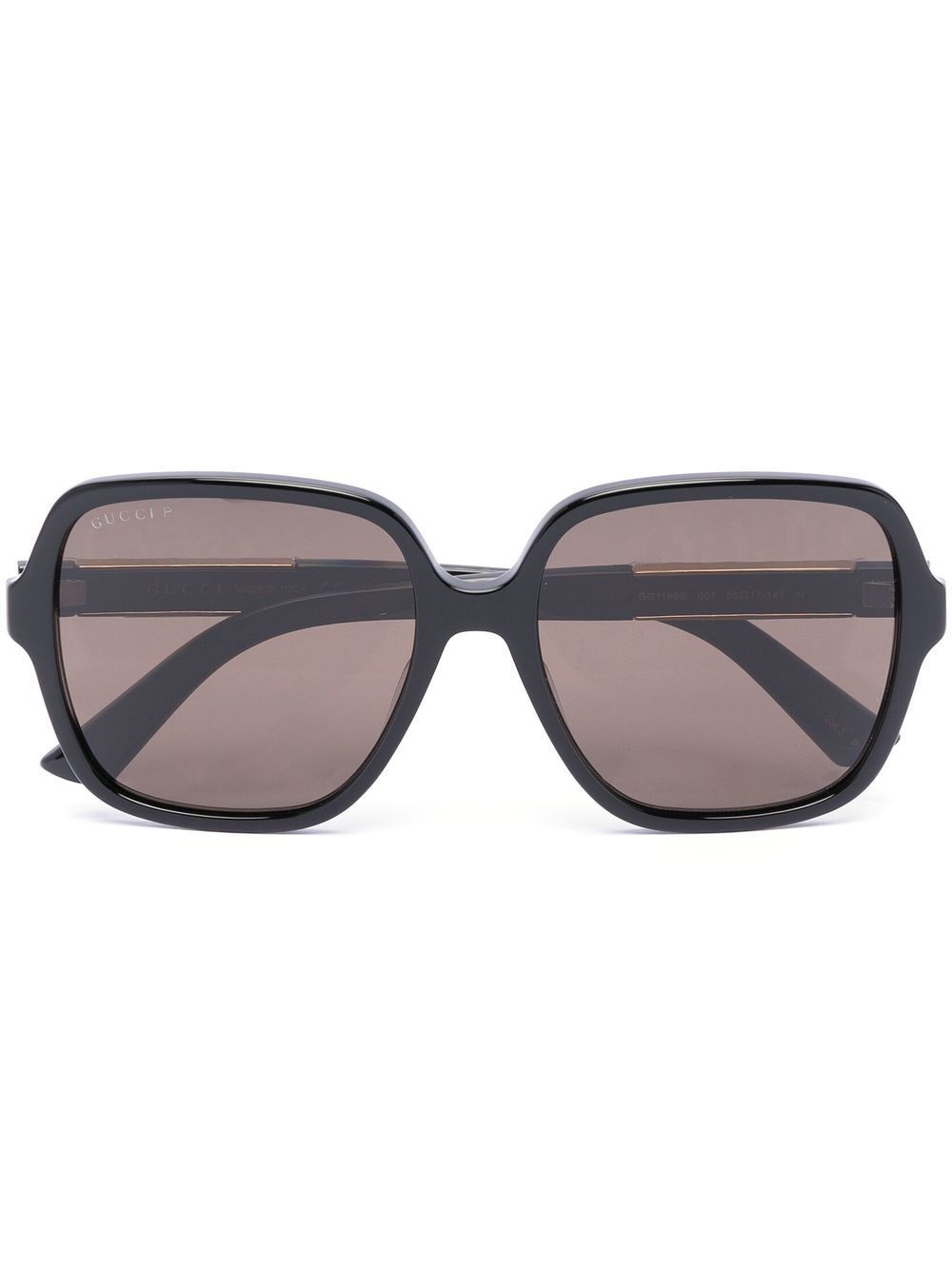 Gucci Eyewear 方框太阳眼镜 - 黑色