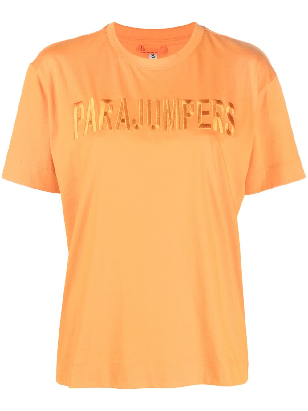 Parajumpers logo刺绣圆领T恤 - 橘色