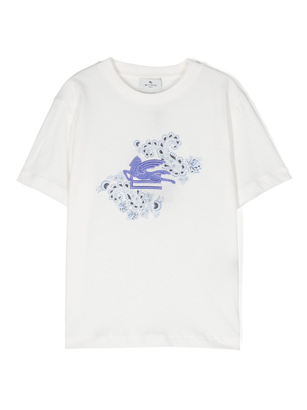 ETRO KIDS Pegaso 图案T恤 - 白色