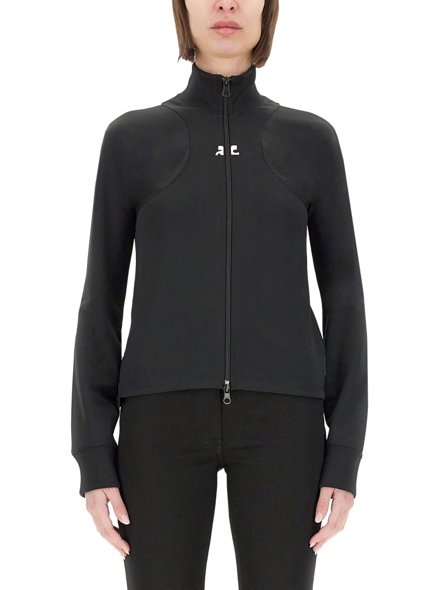 Courrèges 双罗纹潜水服面料夹克