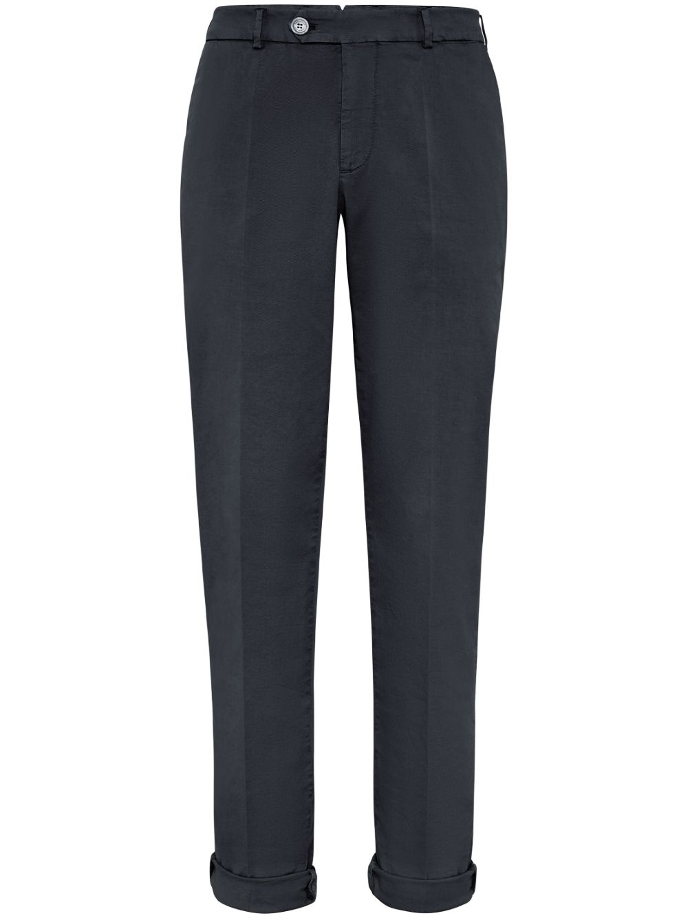 Brunello Cucinelli 棉混纺直筒长裤 - 蓝色