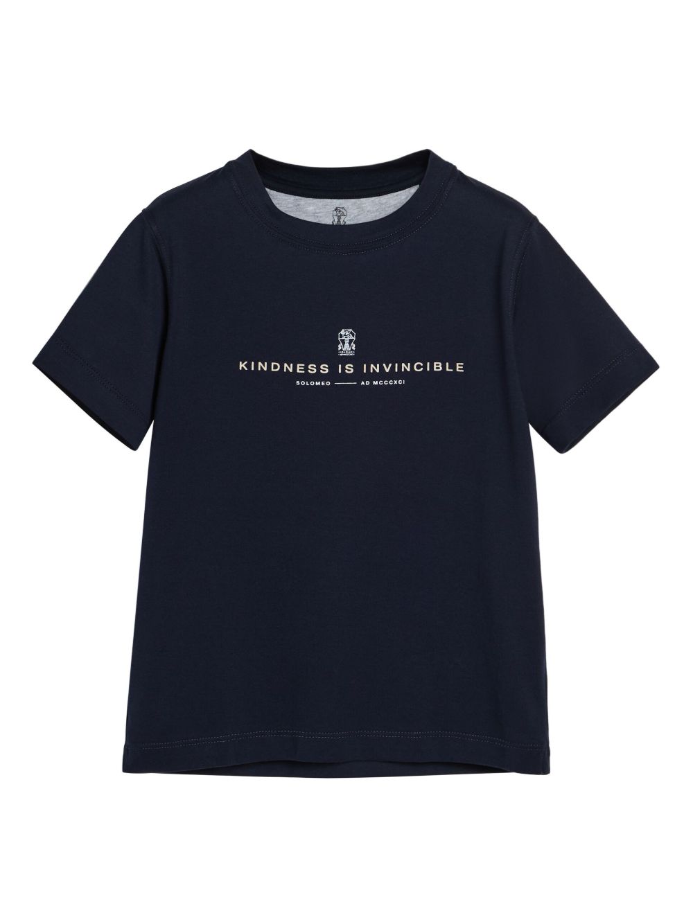 Brunello Cucinelli Kids 印花短袖T恤 - 黑色