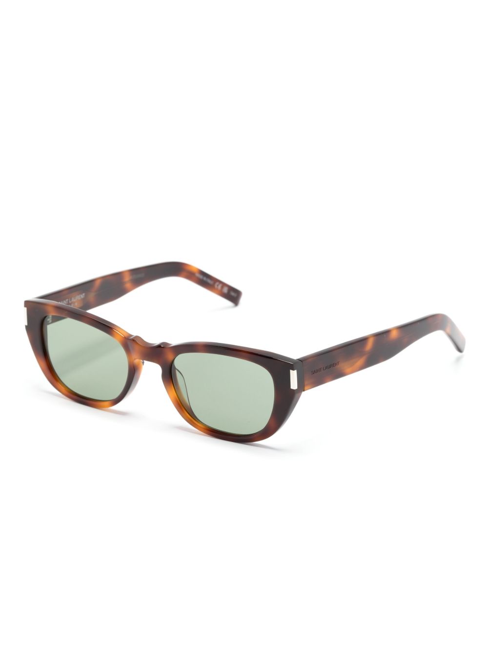Saint Laurent Eyewear 玳瑁纹效果方框太阳眼镜 - 褐色