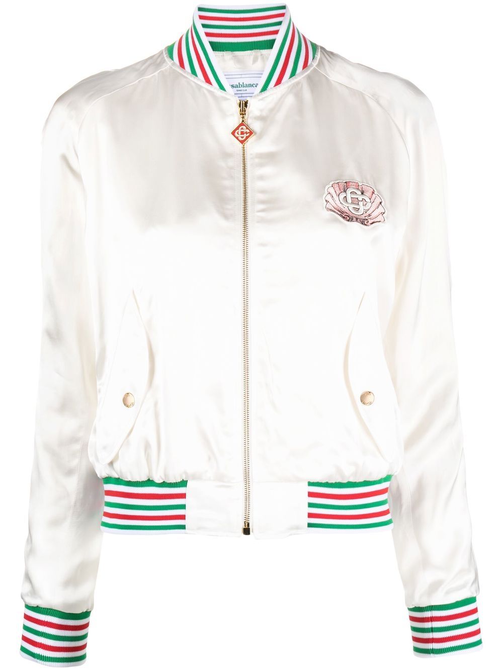 Casablanca Emblème De Cygne Souvenir 夹克 - 白色