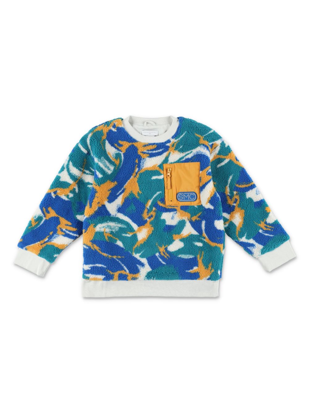 Stella McCartney Kids Teddy 抓绒卫衣 - 蓝色