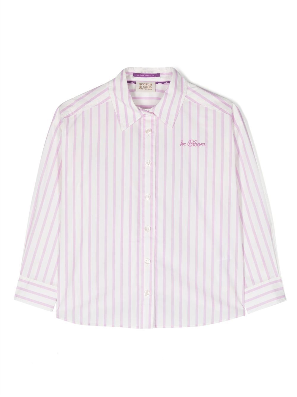 Scotch & Soda 直条纹衬衫 - 紫色