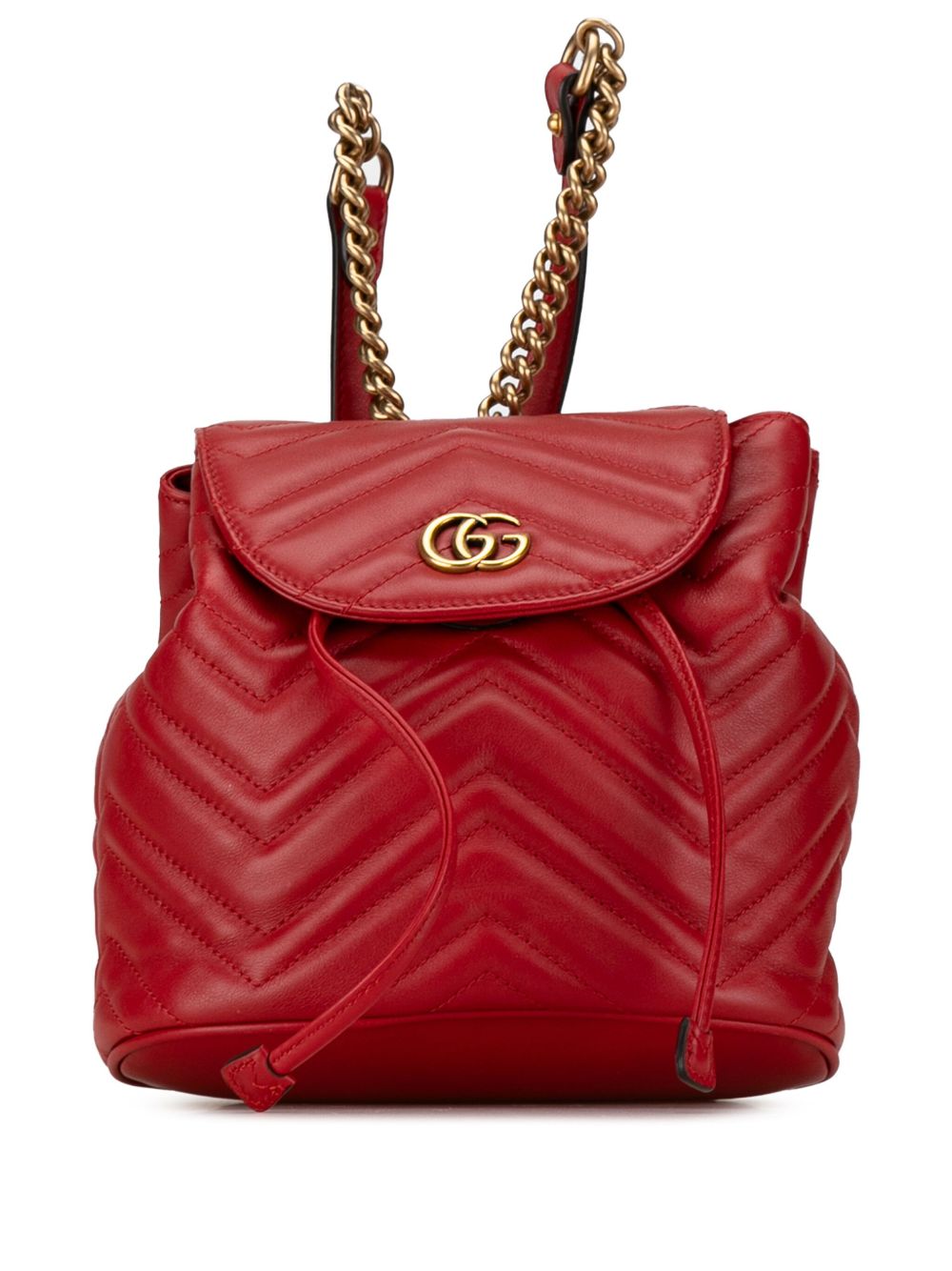 Gucci Pre-Owned GG Marmont Matelasse 双肩包（2000-2015年典藏款） - 红色