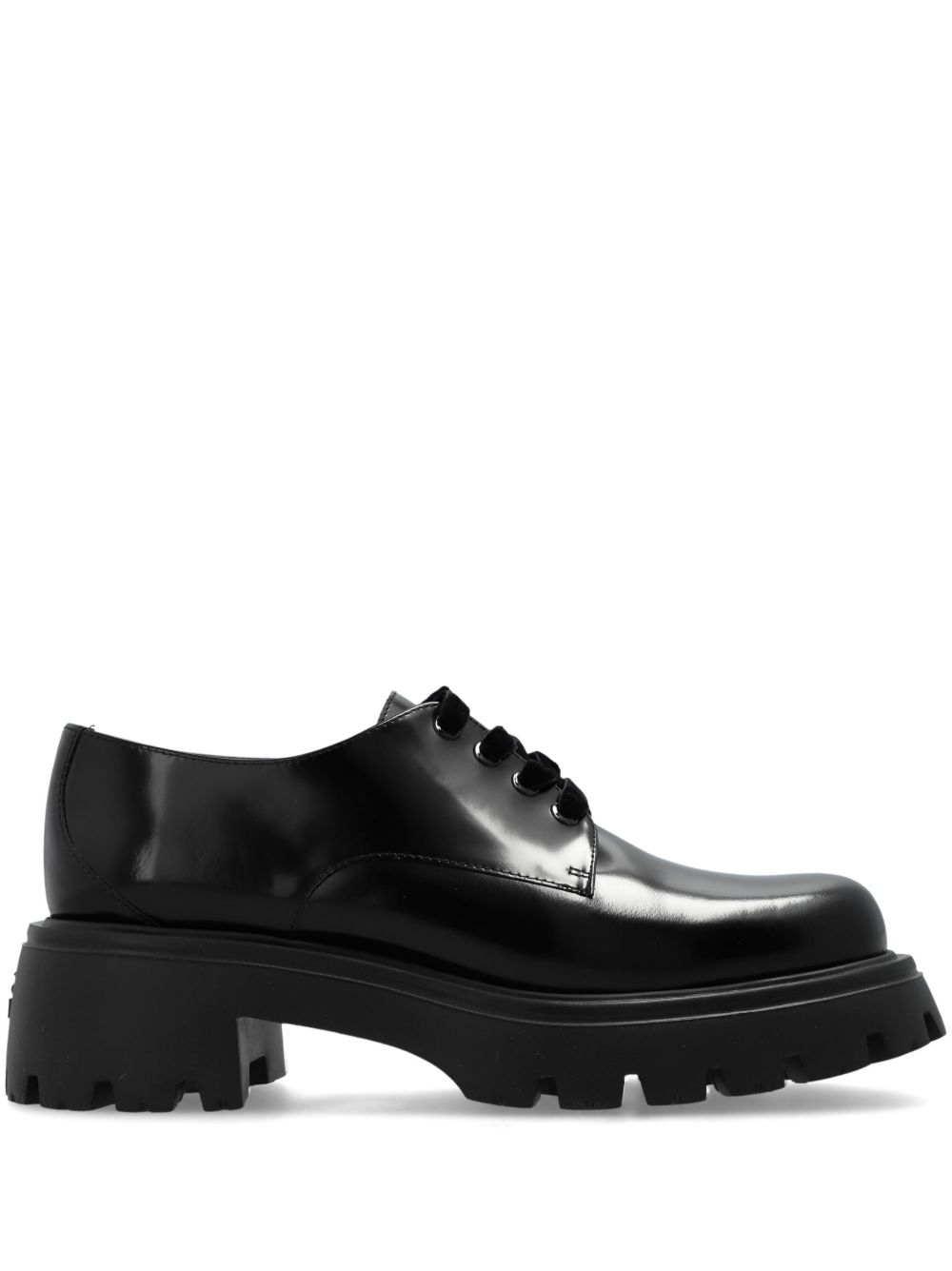 Stuart Weitzman Emerson 皮质系带鞋 - 黑色