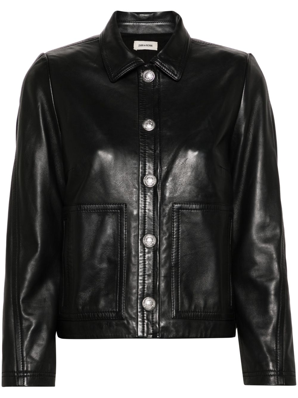 Zadig&Voltaire Litchi 皮夹克 - 黑色