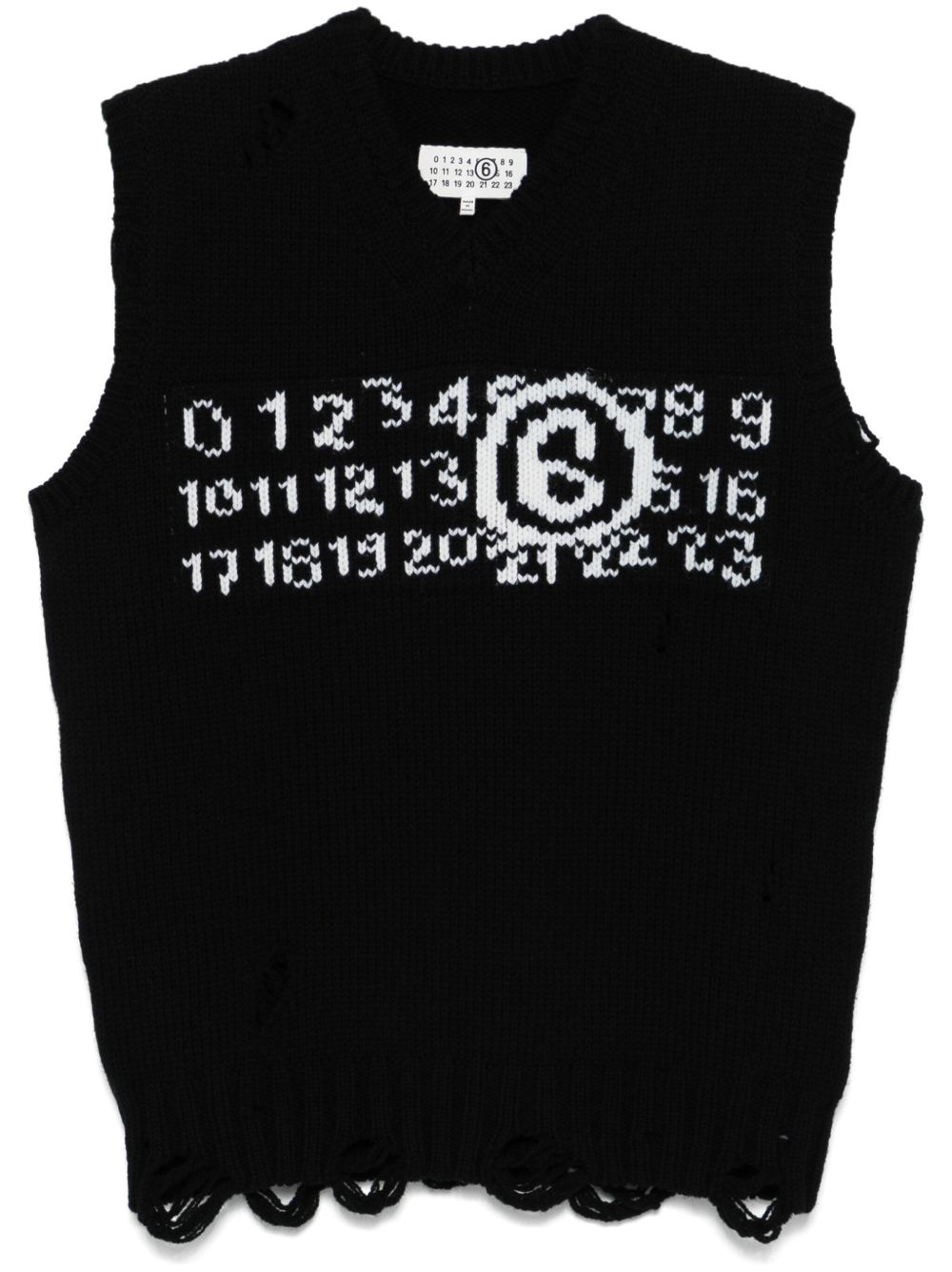 MM6 Maison Margiela 数字嵌花马甲 - 黑色