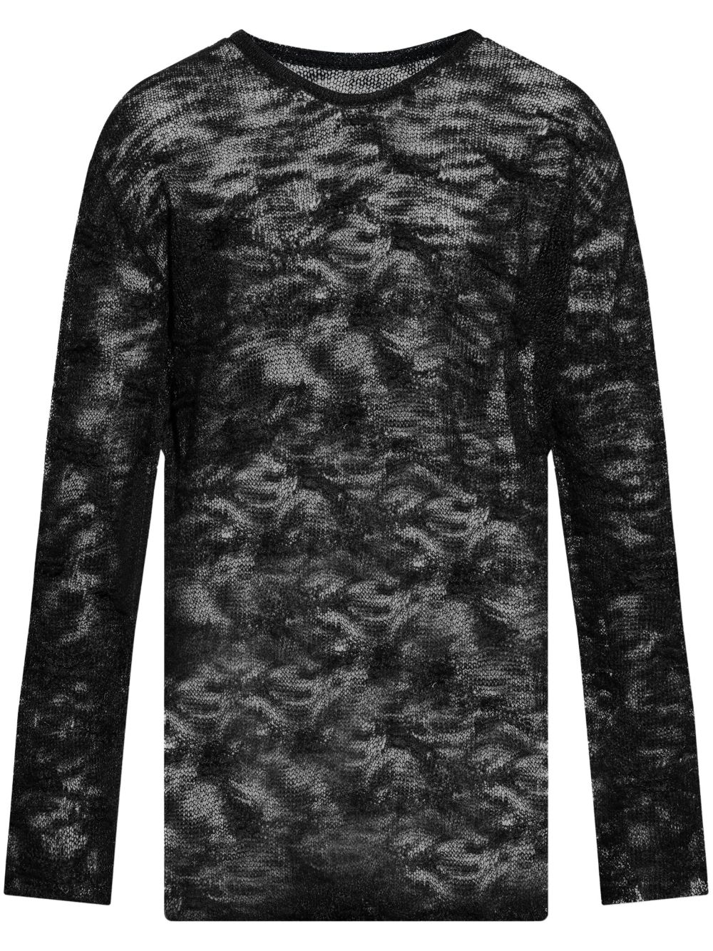 MM6 Maison Margiela 镂空针织毛衣 - 黑色