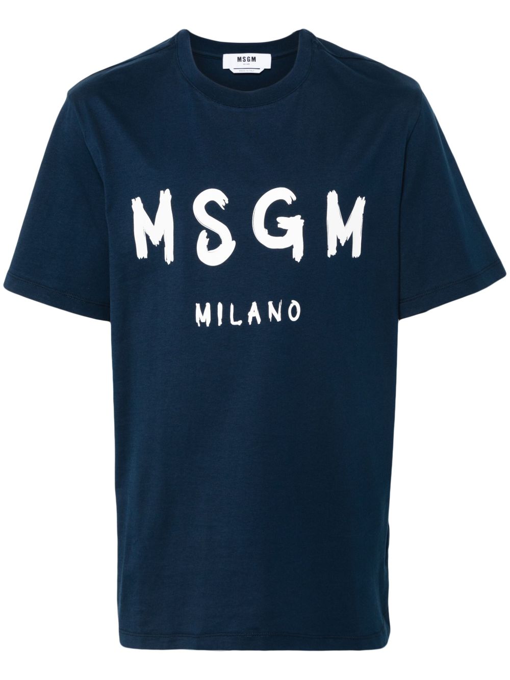 MSGM logo印花T恤 - 蓝色