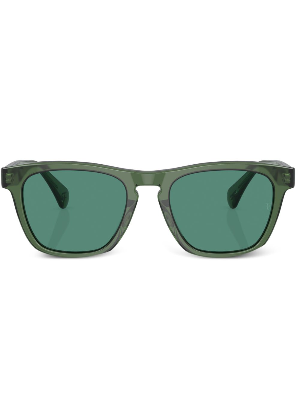 Oliver Peoples R-3 Wayfarer 镜框太阳眼镜 - 绿色