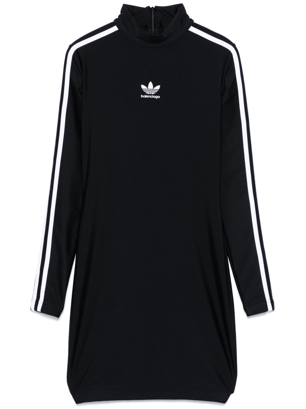 Balenciaga x adidas 三叶草印花迷你连衣裙 - 黑色