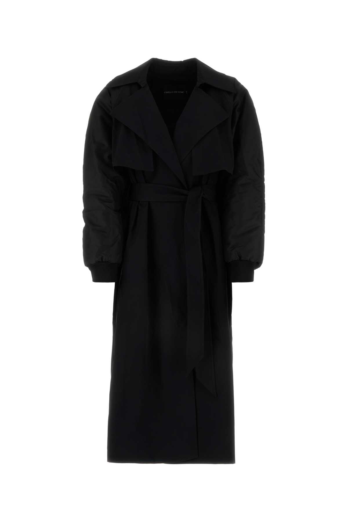 Camilla and Marc Black Polyester Emmerson Trench Coat