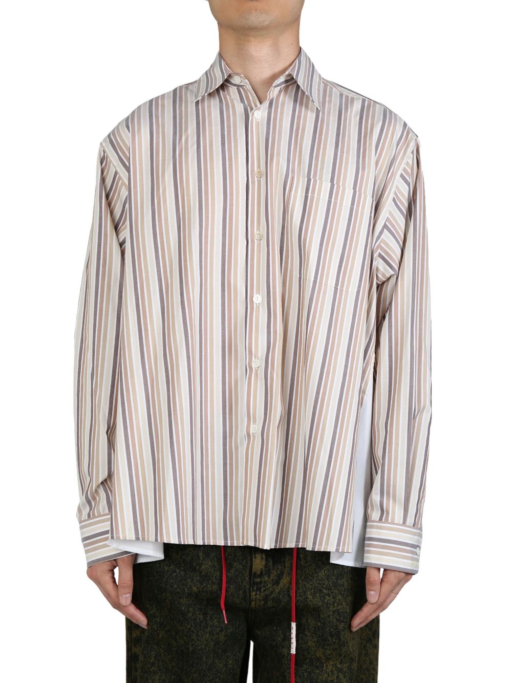 Marni striped shirt - 中性色