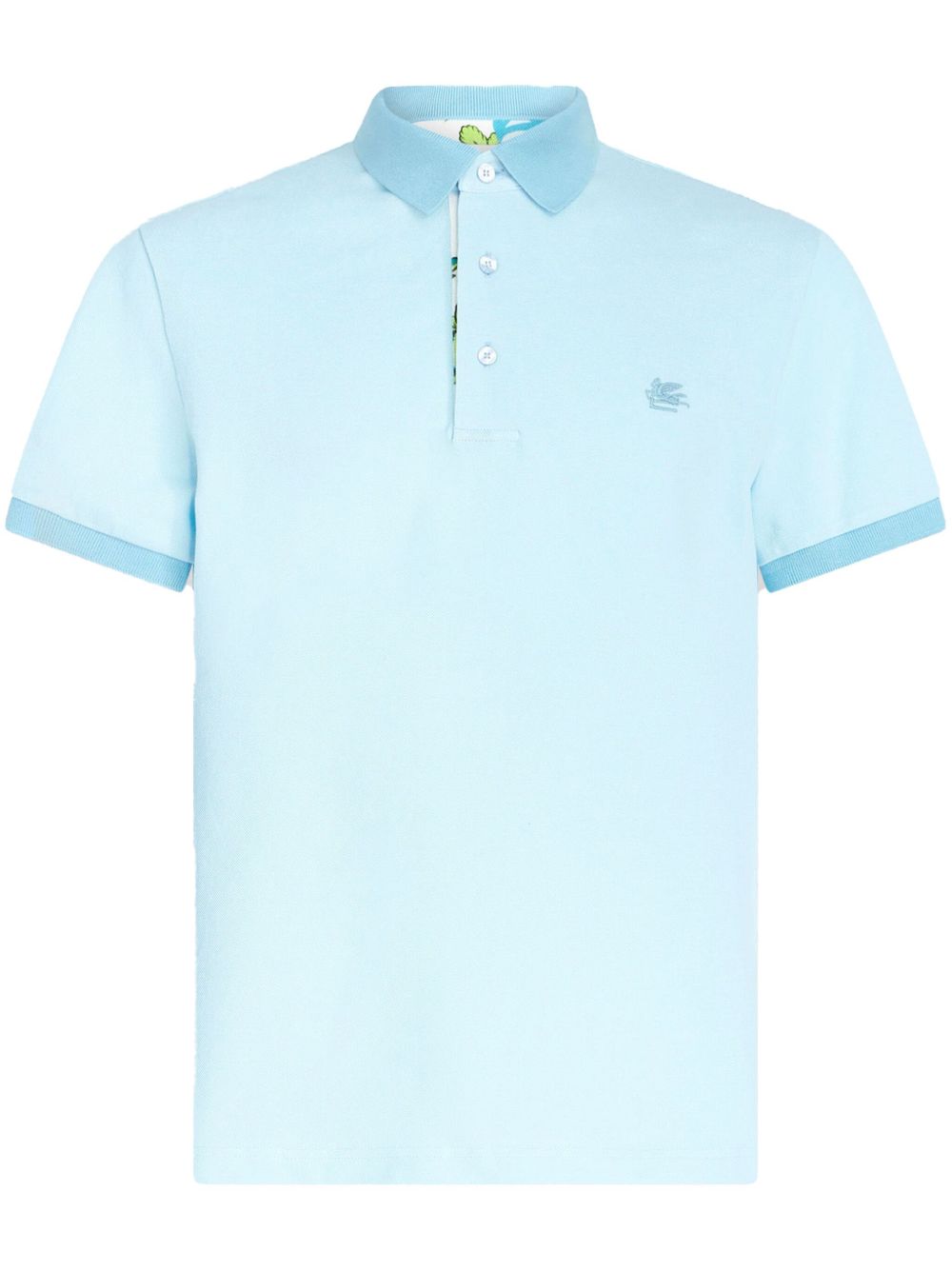 ETRO Roma Pegaso 刺绣polo衫 - 蓝色