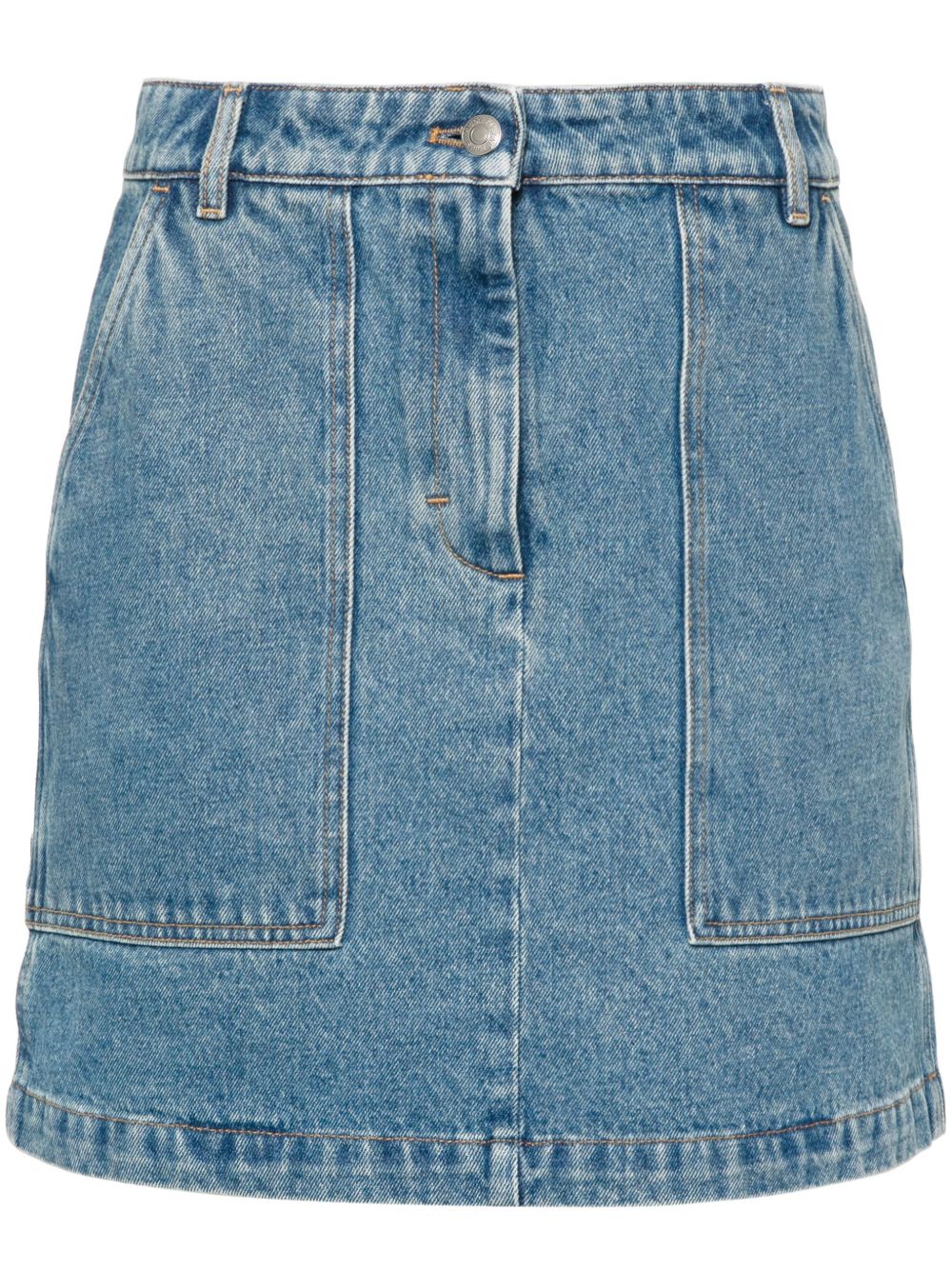 Maison Kitsuné 牛仔迷你半身裙 - 蓝色