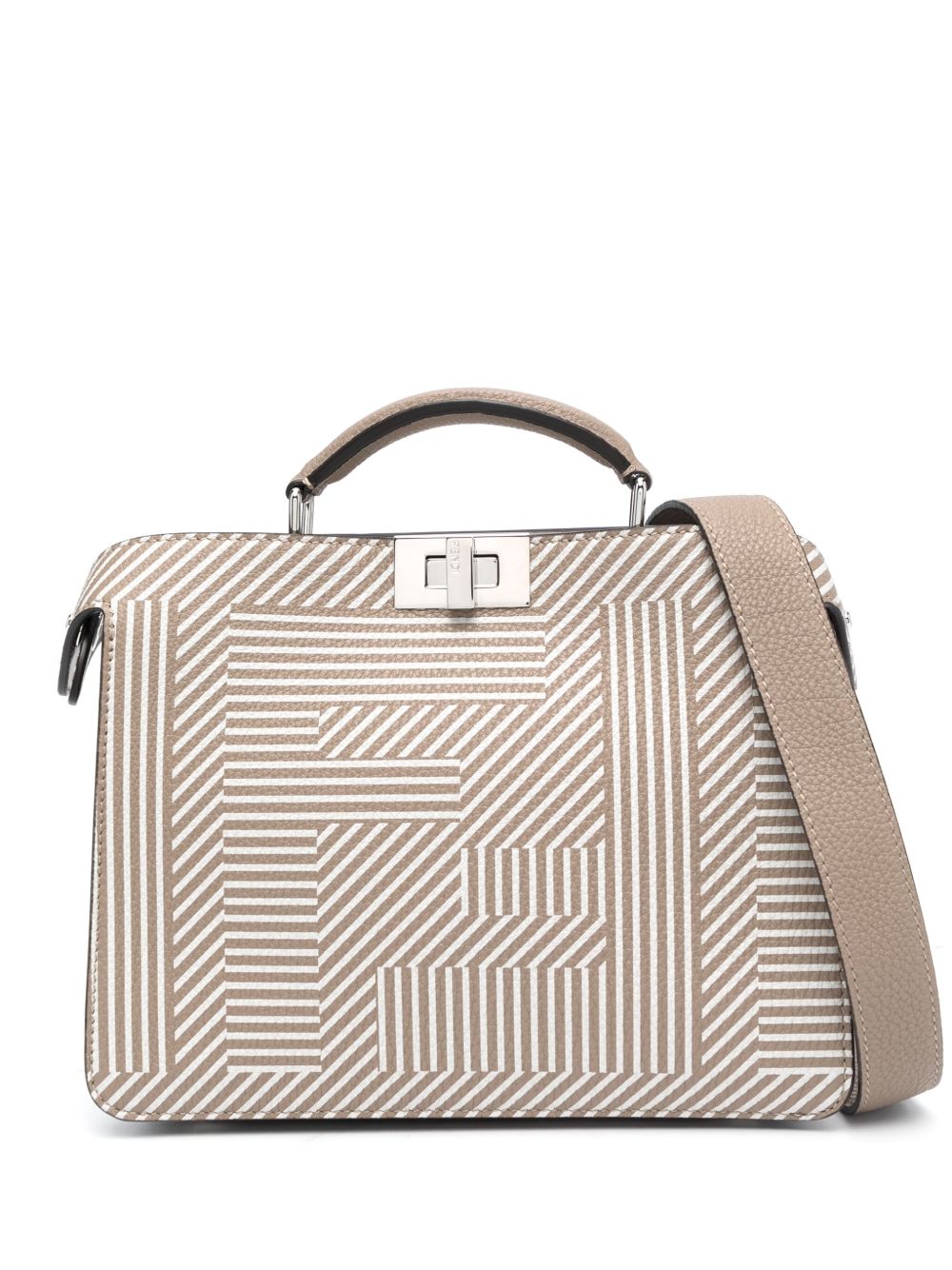 FENDI Peekaboo ISeeU 迷你托特包 - 中性色