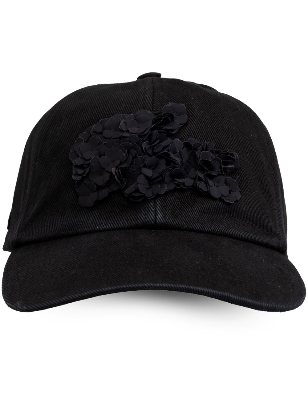 Lacoste x Lemarié 花卉贴花棒球帽 - 黑色