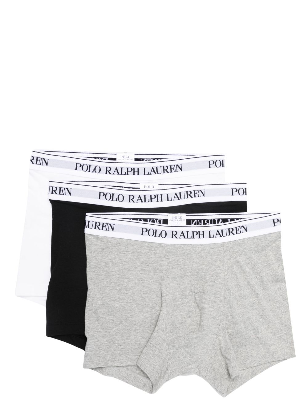 Polo Ralph Lauren logo裤腰棉三角内裤（三件装） - 灰色