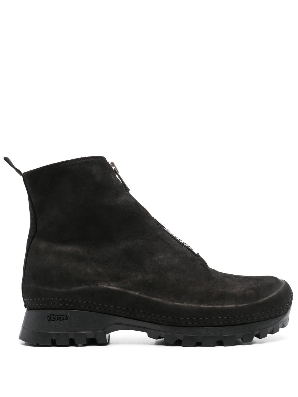 Guidi 绒面皮及踝靴 - 黑色