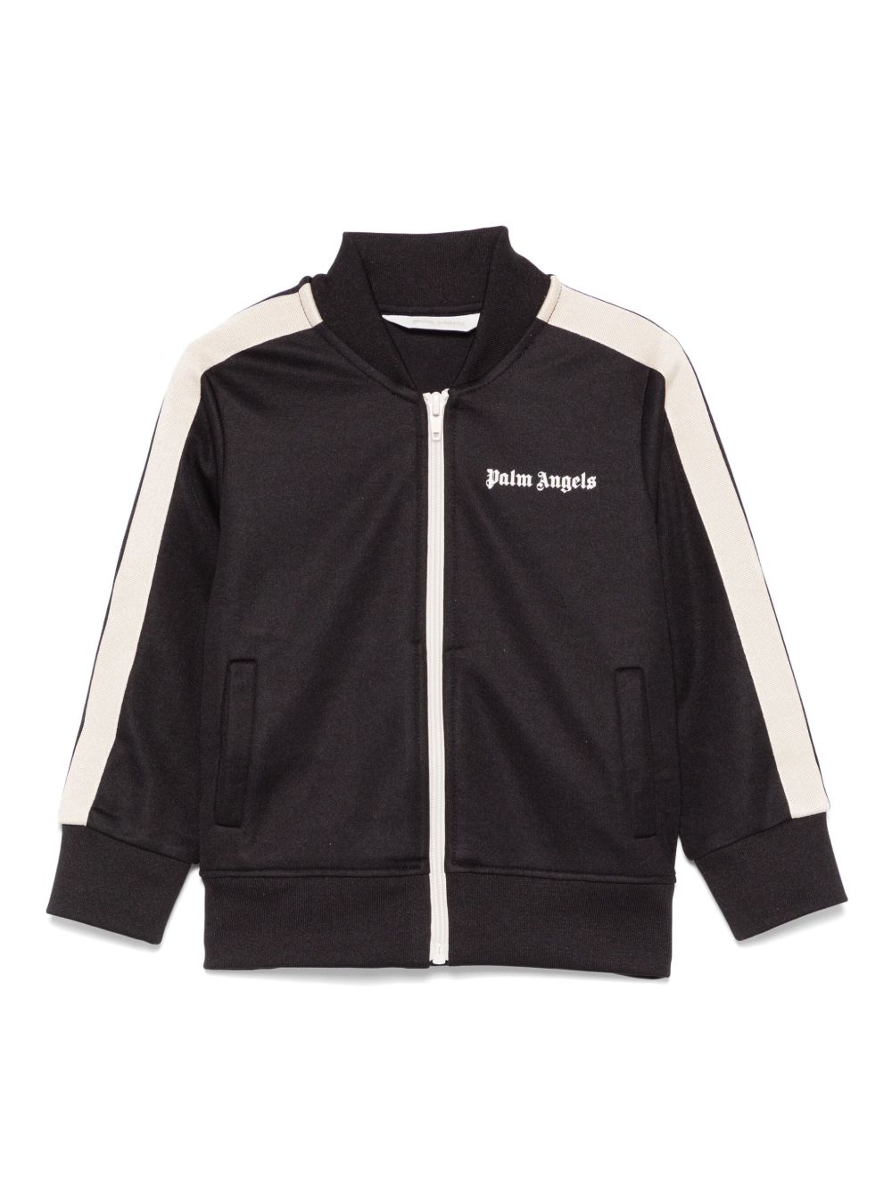 Palm Angels Kids logo印花运动夹克 - 黑色