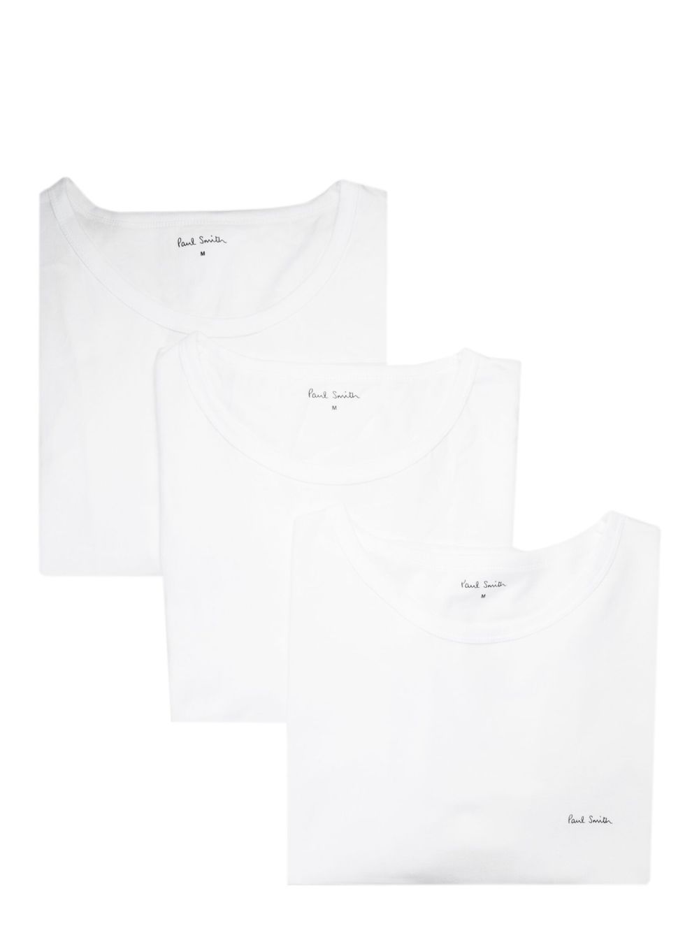 Paul Smith logo印花棉T恤（三件装） - 白色