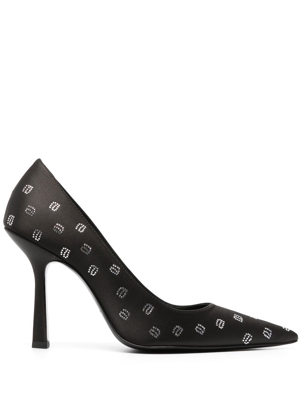 Alexander Wang 经典logo缀饰高跟鞋 - 黑色