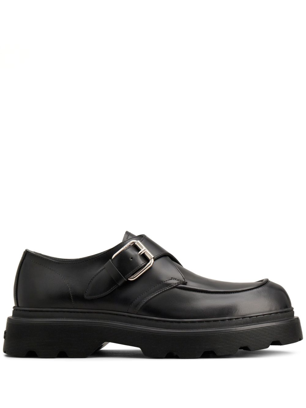 Tod's 扣环皮质乐福鞋 - 黑色