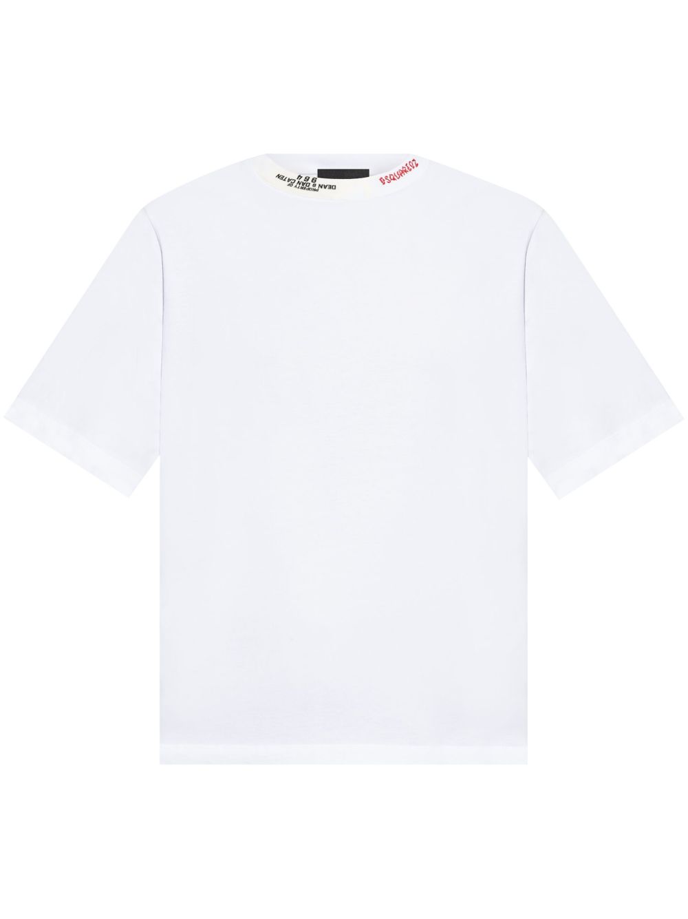 DSQUARED2 logo刺绣T恤 - 白色