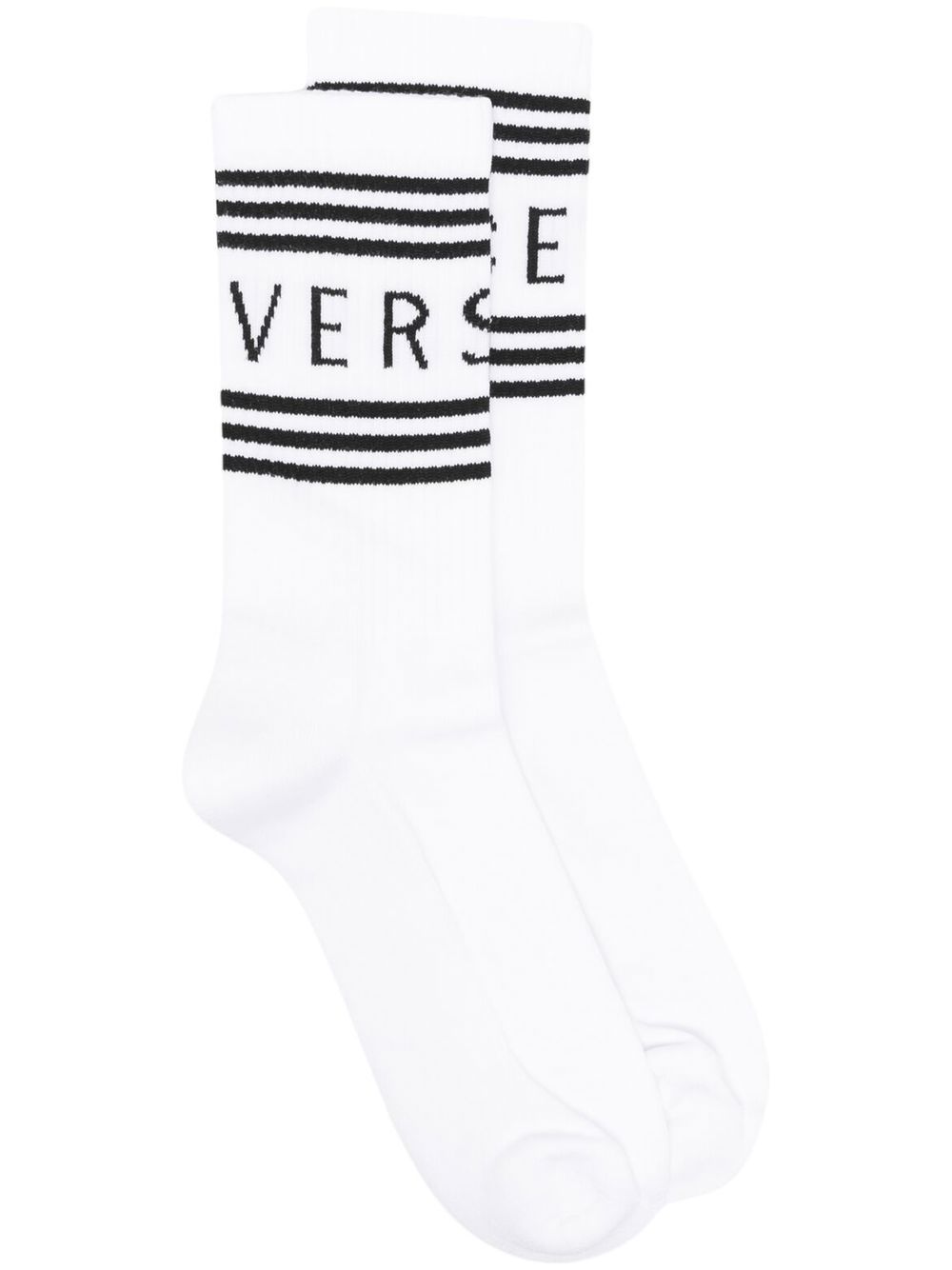 Versace 90s Vintage Logo 针织袜 - 白色