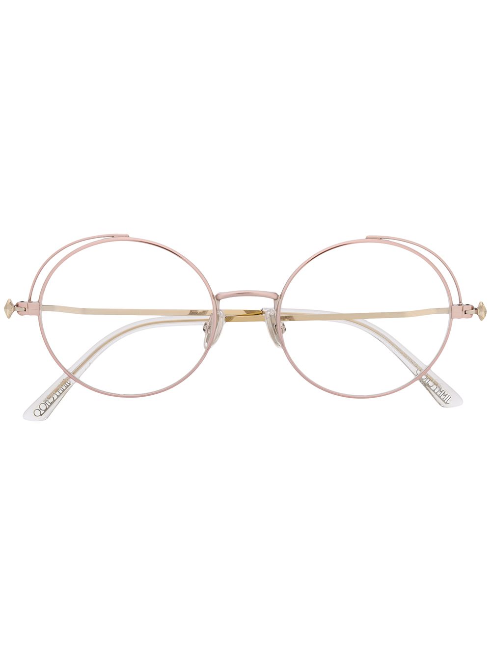 Jimmy Choo Eyewear 圆框眼镜 - 粉色