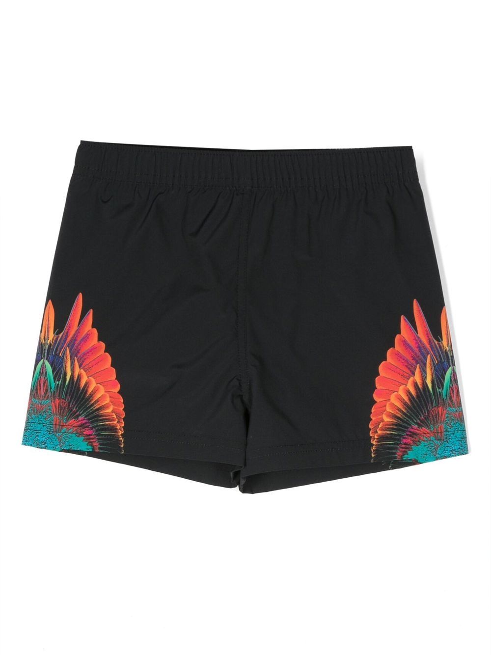 Marcelo Burlon County Of Milan Kids Sunset Wings 印花泳裤 - 黑色