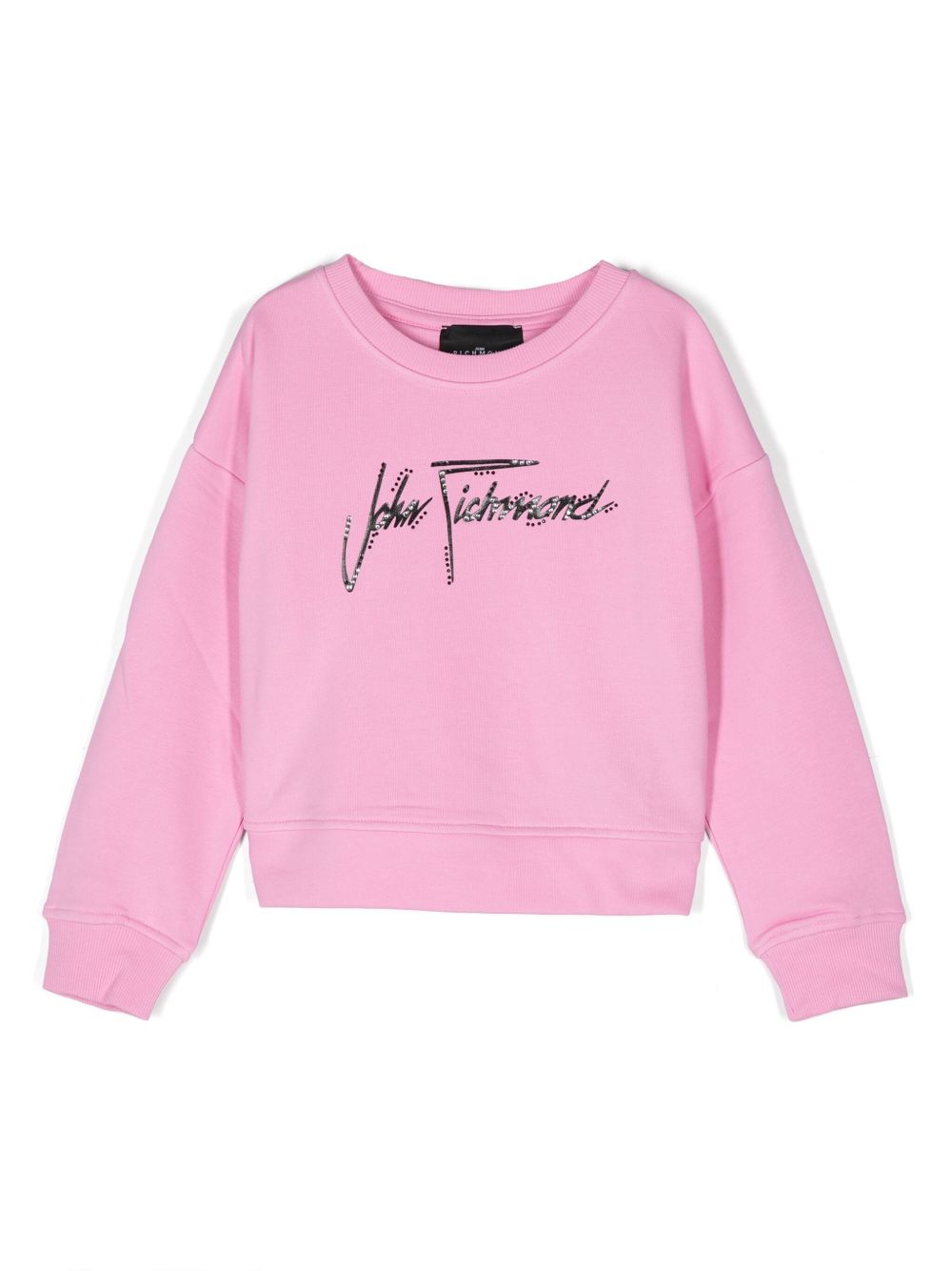 John Richmond Junior logo印花卫衣 - 粉色