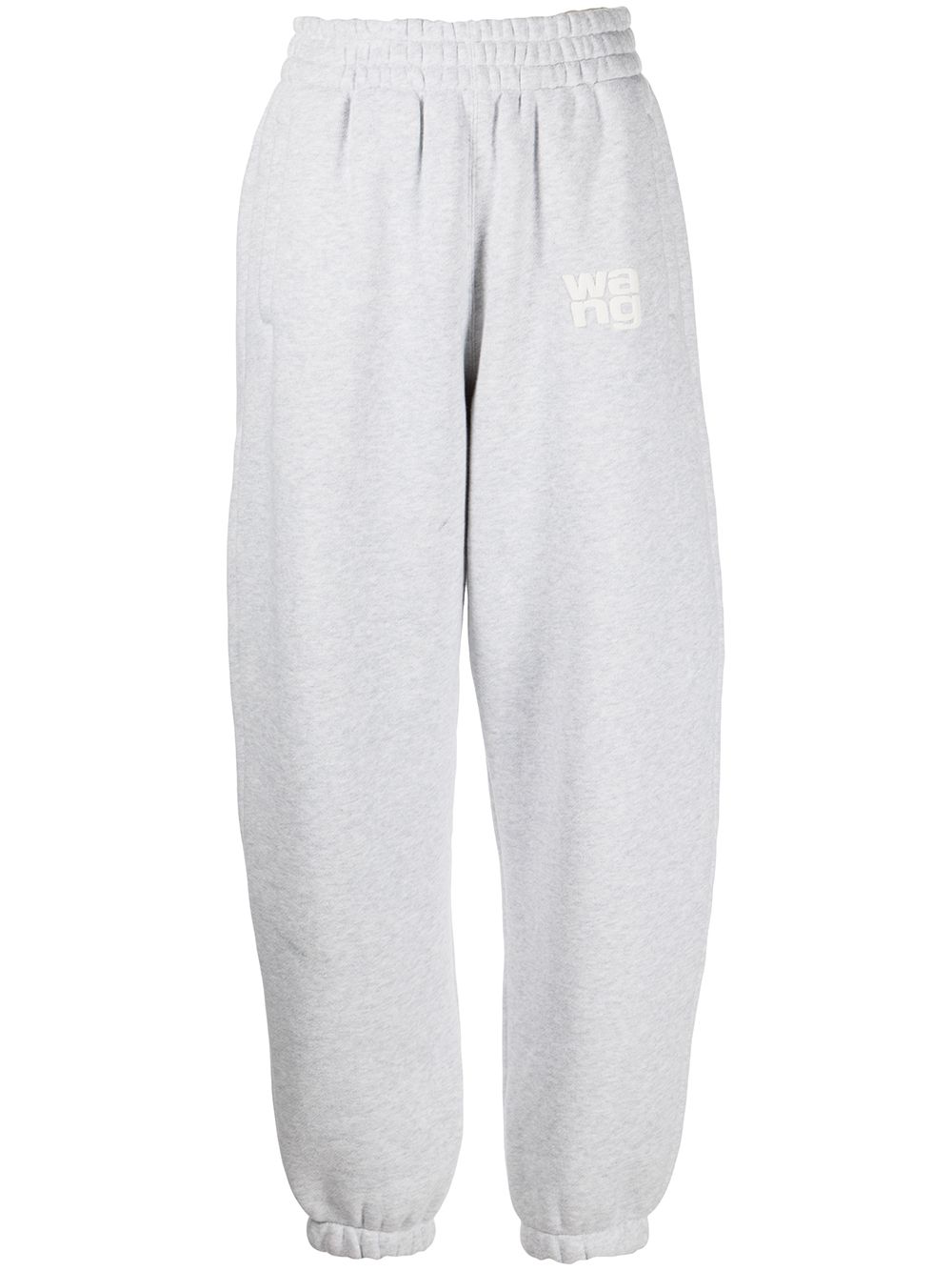 Alexander Wang logo印花运动裤 - 灰色