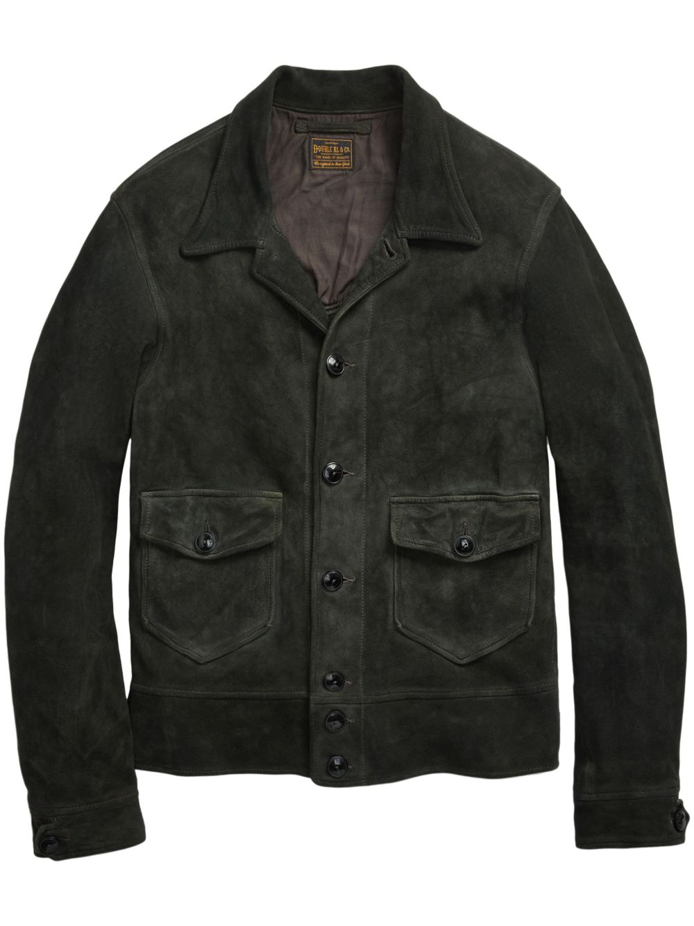 Ralph Lauren RRL Hadley 绒面皮单排扣夹克 - 黑色