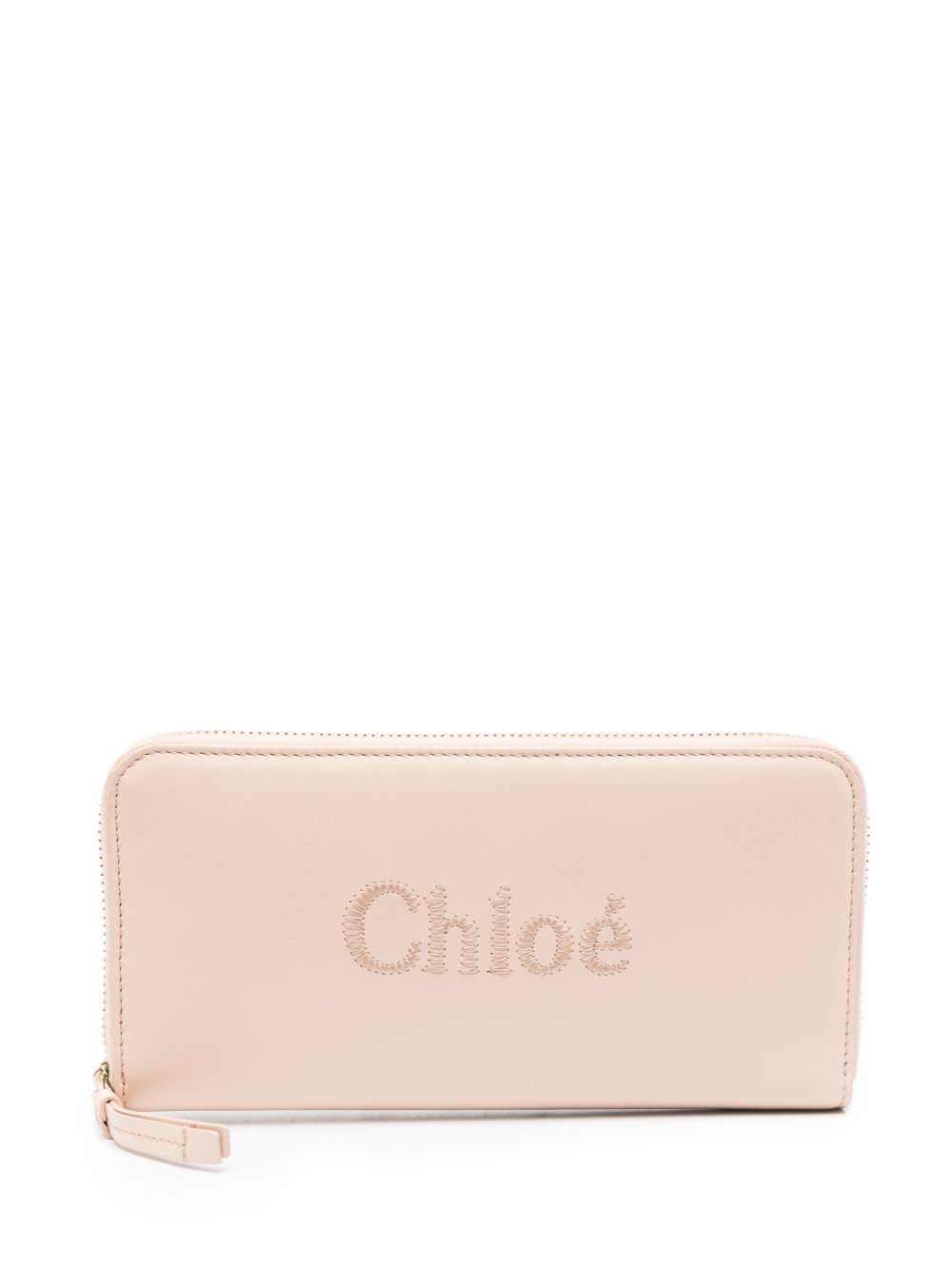 Chloé Sense logo刺绣钱包 - 粉色