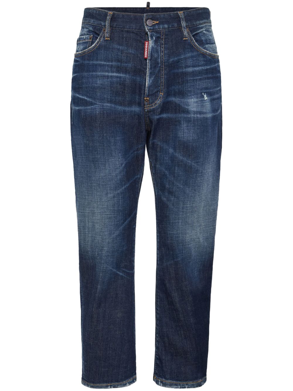 DSQUARED2 中腰直筒牛仔裤 - 蓝色