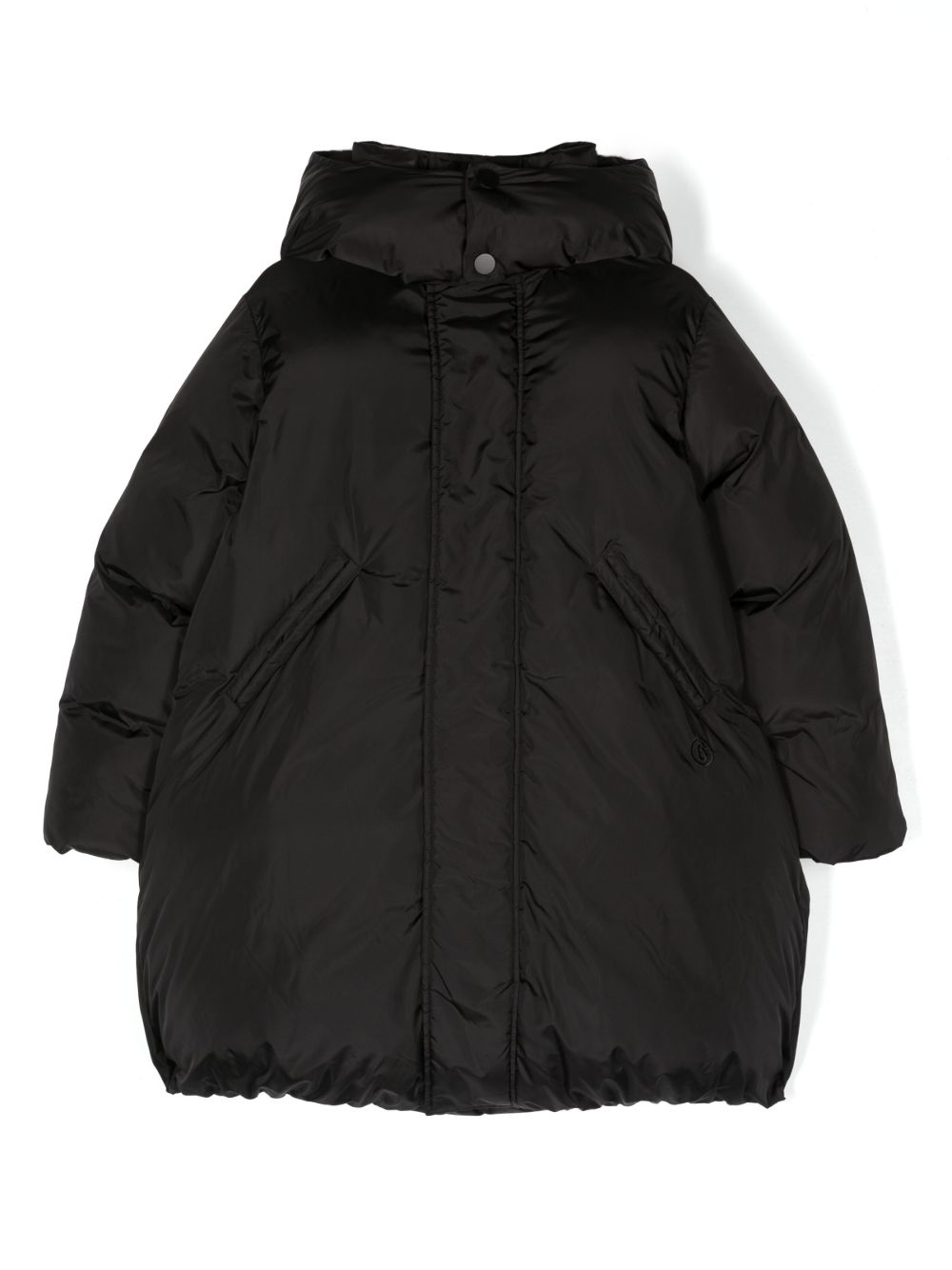 MM6 Maison Margiela Kids 连帽填充外套 - 黑色