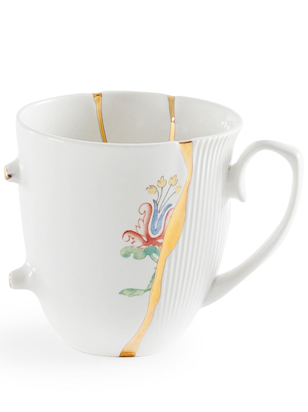 Seletti 花卉印花陶瓷茶杯 - 白色