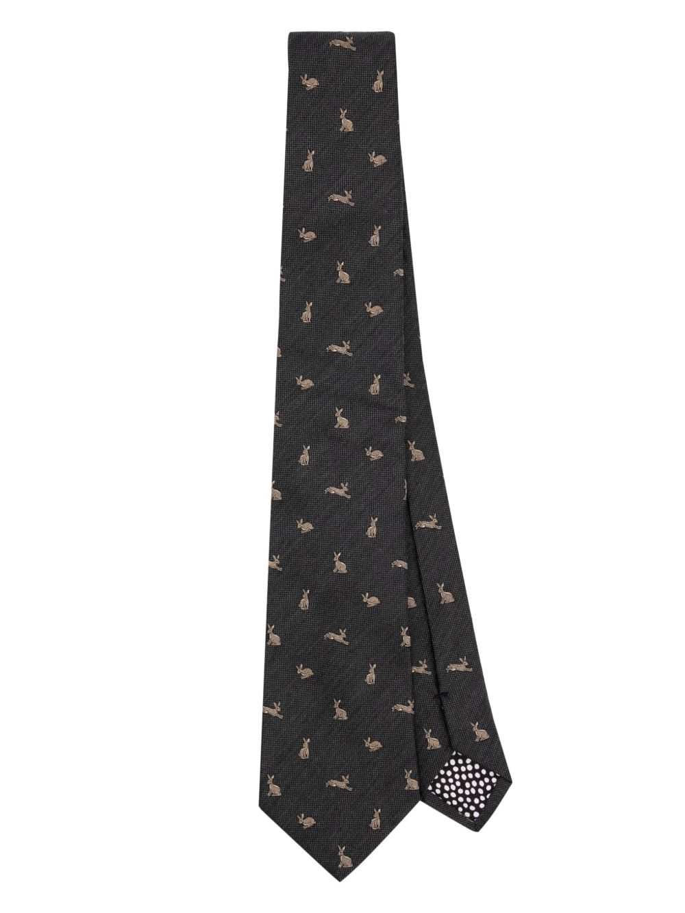 Paul Smith Rabbit 图案领带 - 灰色
